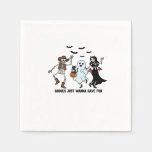 Ghouls Just Wanna Have Fun - Dancing Skeleton Spoo Napkins