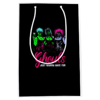 Ghouls Just Wanna Have Fun - Funny Vintage Hallowe Medium Gift Bag