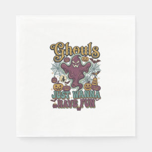 Ghouls Just Wanna Have Fun Ghost Pumpkins Witch Mo Napkins