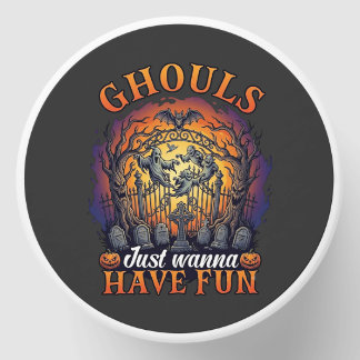 Ghouls Just Wanna Have Fun Ghosts Cemetery Pumpkin Mini Candle Favors
