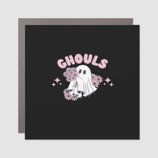Ghouls Just Wanna Have Fun Halloween Art Basic Sty Car Magnet (Front)