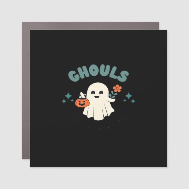Ghouls Just Wanna Have Fun Halloween Art Funny Quo Car Magnet (Front)