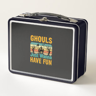 Ghouls Just Wanna Have Fun Halloween Design_1 Metal Lunch Box