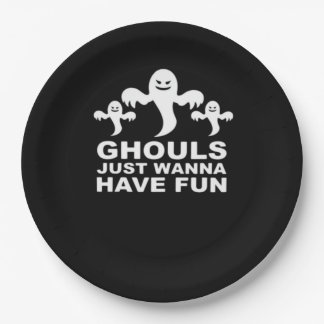 Ghouls Just Wanna Have Fun Halloween Funny Feeling Paper Plates