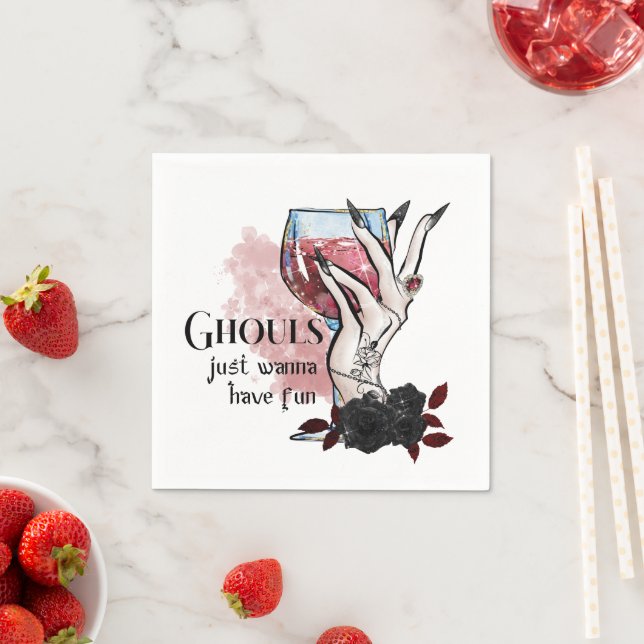 Ghouls Just Wanna Have Fun Halloween  Napkins (Insitu)