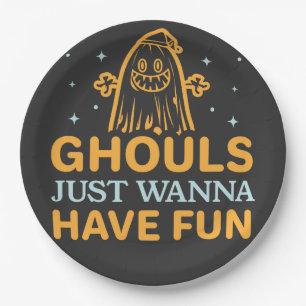 Ghouls Just Wanna Have Fun! Halloween Paper Plates