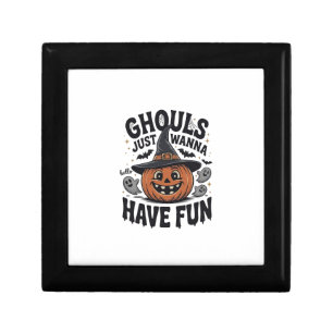 Ghouls Just Wanna Have Fun Halloween Pumpkin Ghost Gift Box