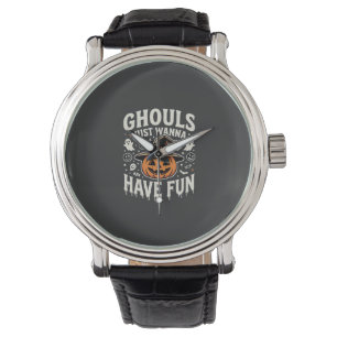 Ghouls Just Wanna Have Fun Halloween Pumpkin Watch