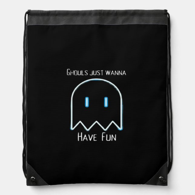 Ghouls Just Wanna Have Fun – Halloween Season Drawstring Bag (Front)