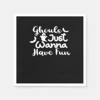 Ghouls Just Wanna Have Fun Halloween Sloth Style Napkins