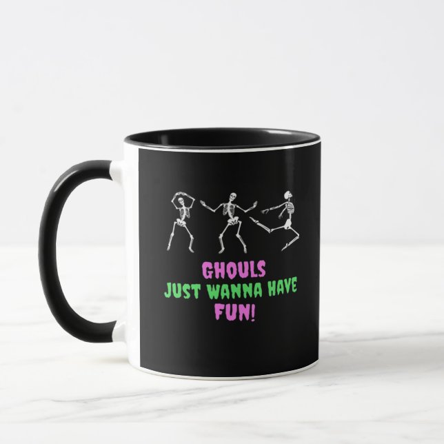 Ghouls Just Wanna Have Fun Lazy Sloth Mug (Left)