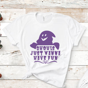 Ghouls Just Wanna Have Fun Purple Halloween T-Shirt