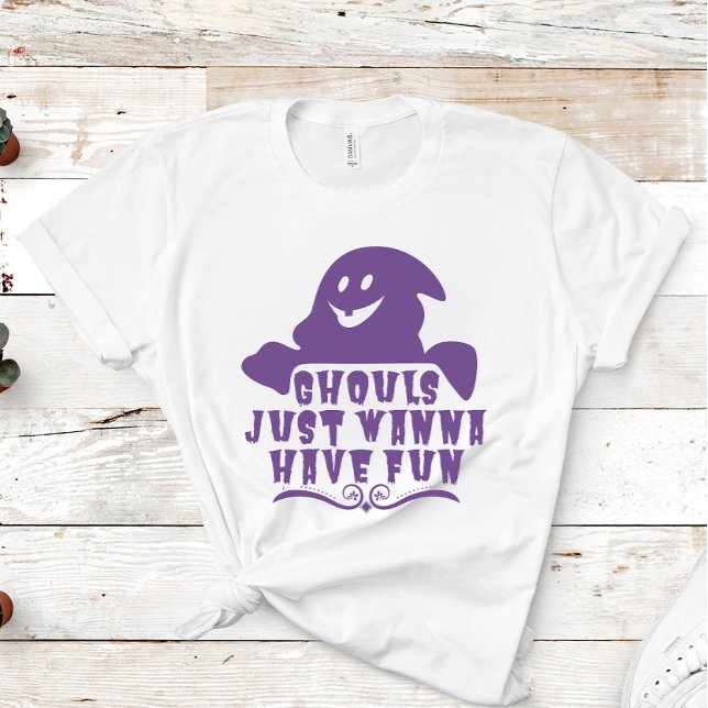 Ghouls Just Wanna Have Fun Purple Halloween T-Shirt (Creator Uploaded)