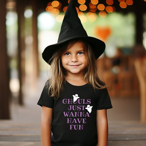 Ghouls Just Wanna Have Fun Purple Halloween Toddler T_shirt