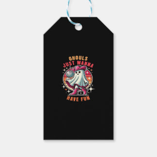 Ghouls Just Wanna Have Fun Retro Disco Gift Tags