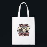 Ghouls Just Wanna Have Fun Retro Spooky Grocery Bag<br><div class="desc">Retro spooky vibes combine with playful humor in this fun Halloween design.</div>