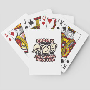 Ghouls Just Wanna Have Fun Retro Spooky Poker Cards
