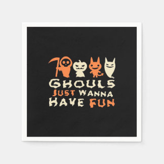 Ghouls Just Wanna Have Fun Sloth Halloween Napkins