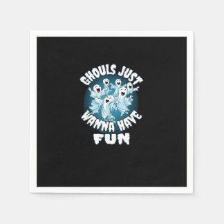 Ghouls Just Wanna Have Fun Sloth Halloween Napkins