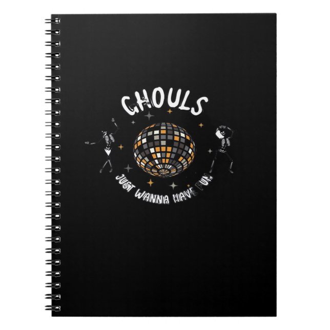 Ghouls Just Wanna Have Fun Sloth & Halloween Notebook (Front)