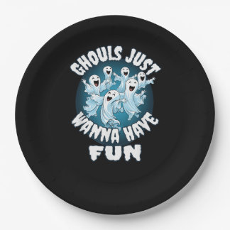 Ghouls Just Wanna Have Fun Sloth Halloween Paper Plates
