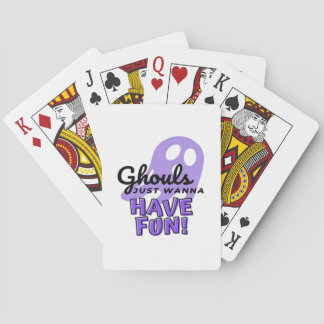 Ghouls Just Wanna Have Fun Sloth Halloween Poker Cards
