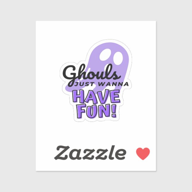 Ghouls Just Wanna Have Fun Sloth Halloween Sticker (Sheet)