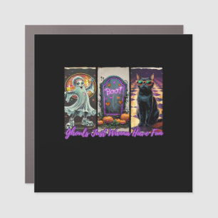 Ghouls Just Wanna Have Fun Sloth Style Car Magnet