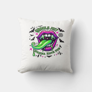 Ghouls Just Wanna Have Fun Sloth Vibe Throw Pillow