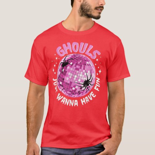 Ghouls Just Wanna Have Fun Spiders Night Out Boys  T_Shirt