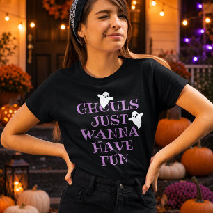 Ghouls Just Wanna Have Fun Womens Halloween Tri-Blend Shirt