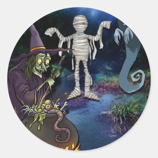 GHOUL'S NITE OUT.jpg Classic Round Sticker