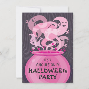 Ghouls Only Halloween Party Invitation