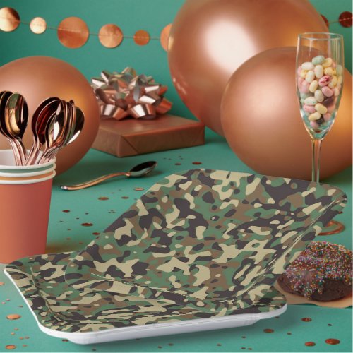 GI Camouflage Soldier Joe Military Party Plates