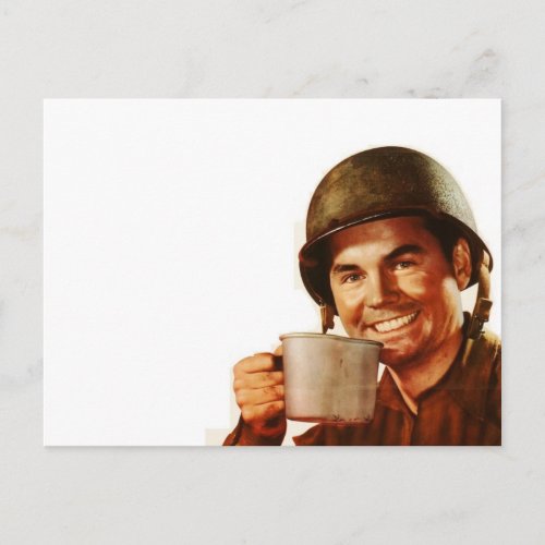 GI Cuppa Joe Postcard