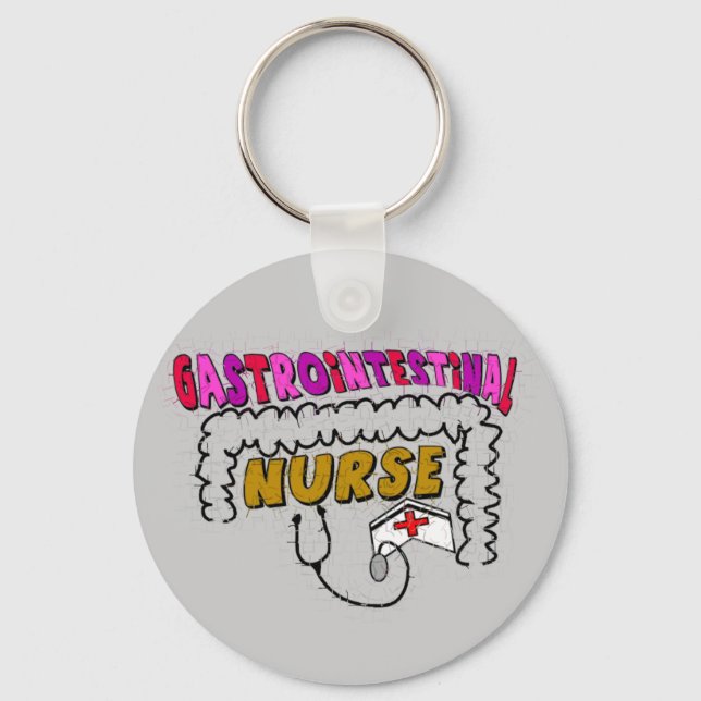 GI (Gastrointestinal) Nurse Gifts Keychain (Front)
