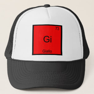 Gi - Giallo Funny Chemistry Element Symbol Tee Trucker Hat