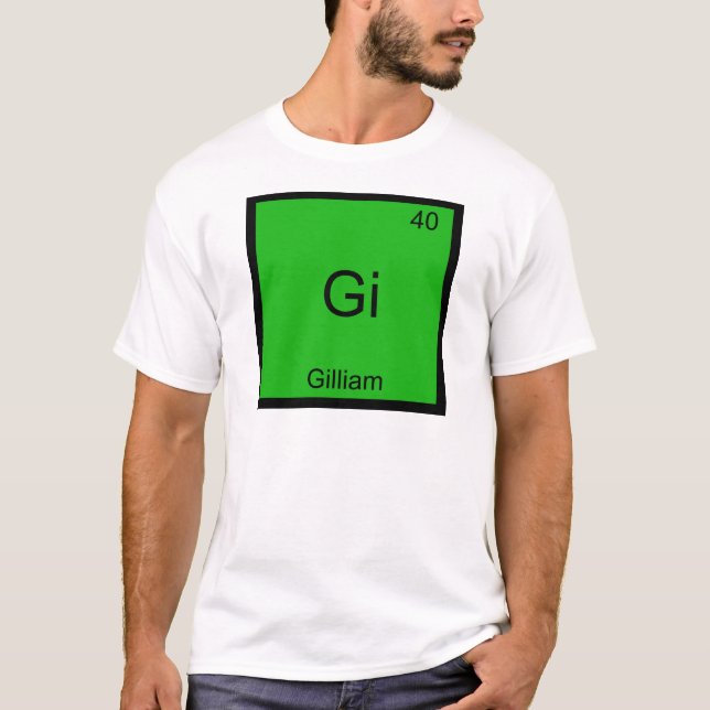 Gi - Gilliam Funny Chemistry Element Symbol Tee (Front)