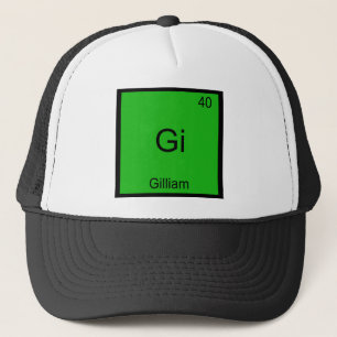 Gi - Gilliam Funny Chemistry Element Symbol Tee Trucker Hat