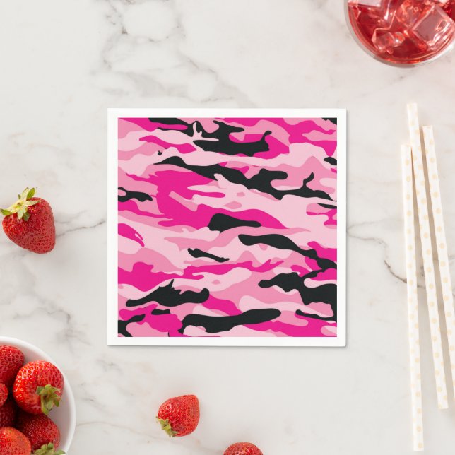 GI JANE Military Camouflage Party Napkins (Insitu)