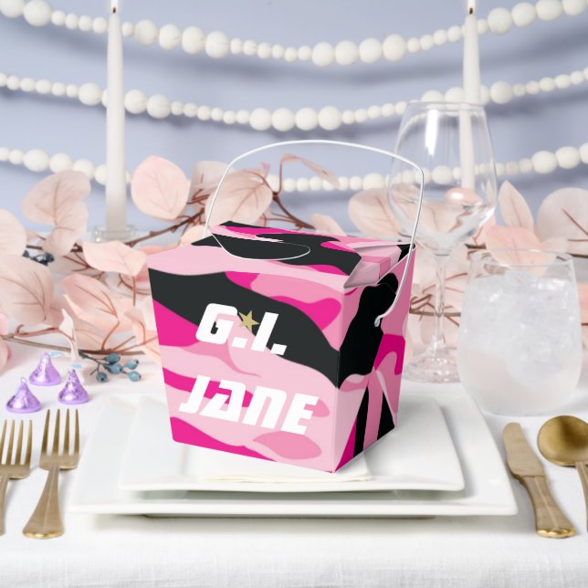 GI JANE Military Camouflage Shower Sprinkle Party Favor Boxes (Wedding)