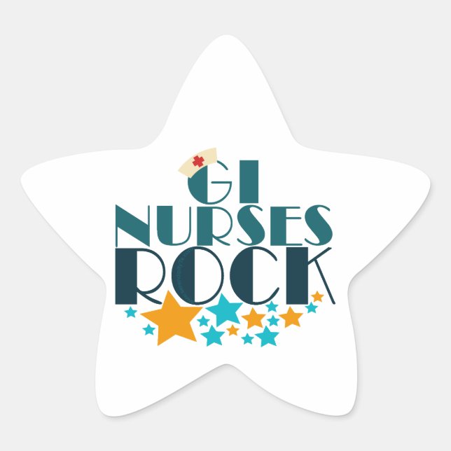 GI Nurses Rock Star Sticker (Front)