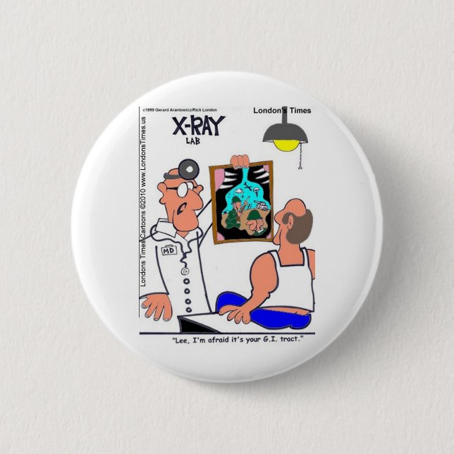 GI Tract Funny Gastrointestinal Medical Tees Gifts Button (Front)