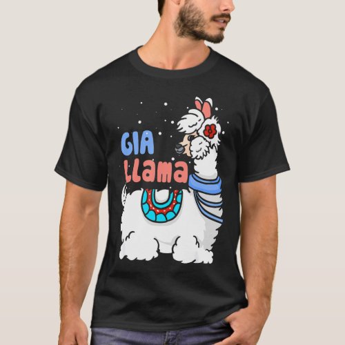 Gia Llama Matching Family Christmas Pajamas T_Shirt