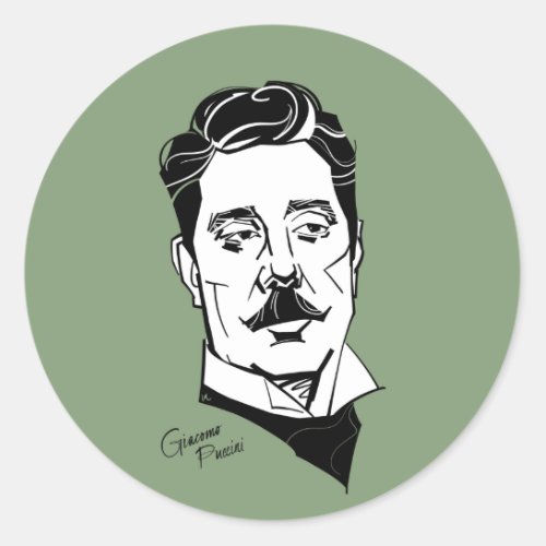 Giacomo Puccini Classic Round Sticker