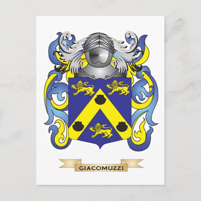Giacomuzzi Coat of Arms (Family Crest) Postcard (Front)
