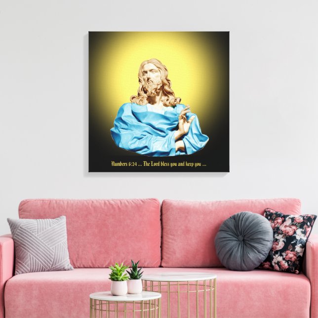 Gian Lorenzo Bernini Bust of Christ 1679 Canvas Print (Insitu(LivingRoom))