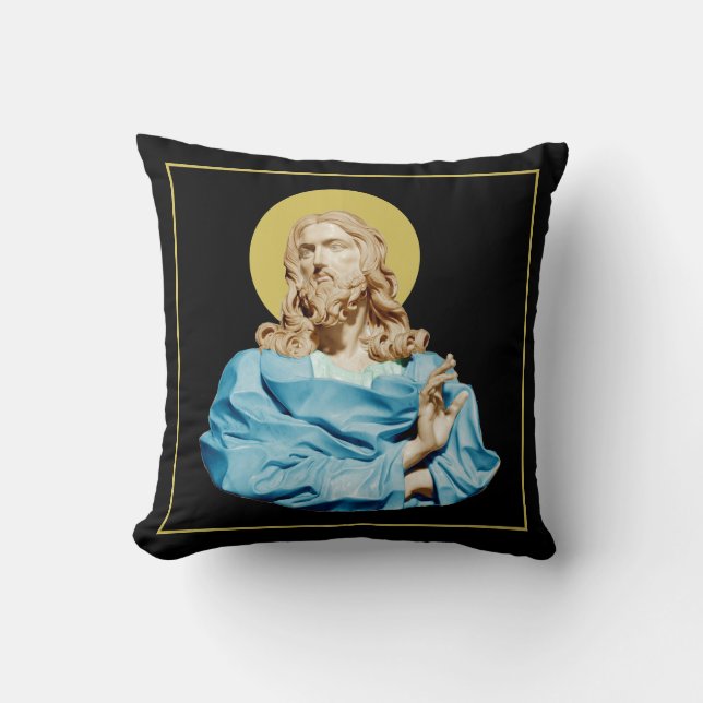 Gian Lorenzo Bernini Bust of Christ 1679  Throw Pillow (Front)