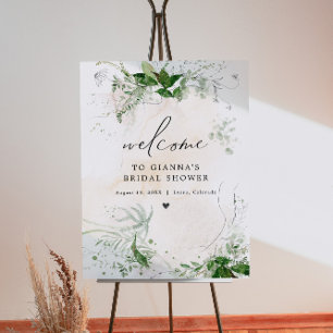 GIANNA Etherial Greenery Bridal Shower Welcome Foam Board