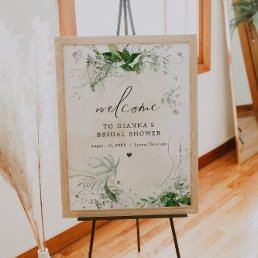 GIANNA Etherial Greenery Bridal Shower Welcome Poster